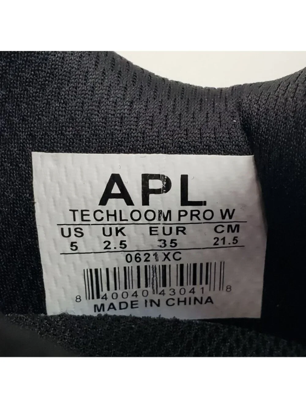 APL TechLoom Pro Black Black White Women’s Size 5 Athletic Knit Running Shoes - Picture 12 of 16